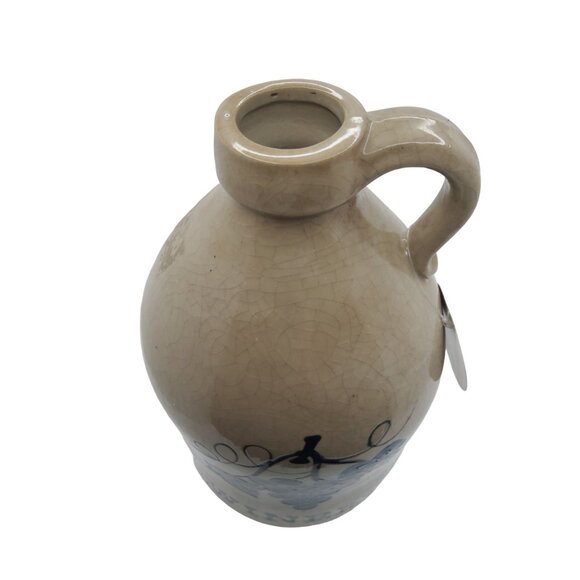 vintage island imports pottery ceramic glazed jug grape vine and winery. - Picture 8 of 10